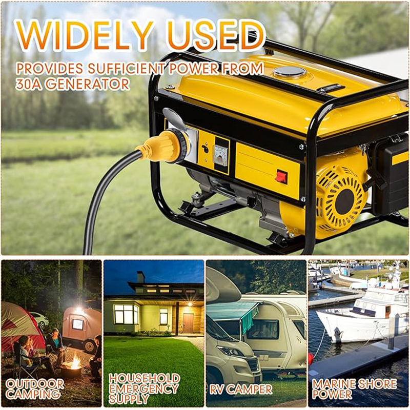 Cable de alimentación para vehículos recreativos, barco costero marino L5-30, cable de alimentación eléctrica de alta resistencia