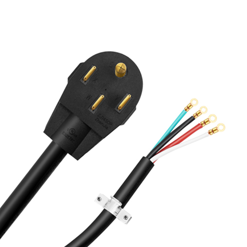 Accesorios certificados para electrodomésticos Cable de alimentación para electrodomésticos de 50 amperios, cable de rango de 4 clavijas, 4 cables con conectores de ojales, cable de cobre