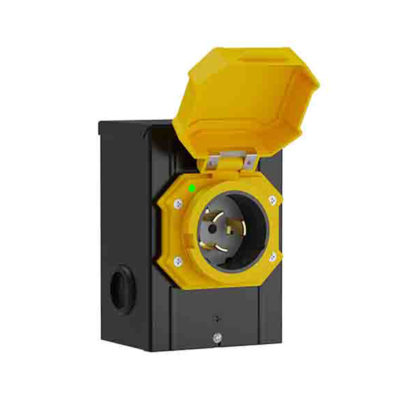 Caja de entrada de energía para generador de 50 amperios, caja para generador NEMA SS2-50P para cable de generador de 3 clavijas