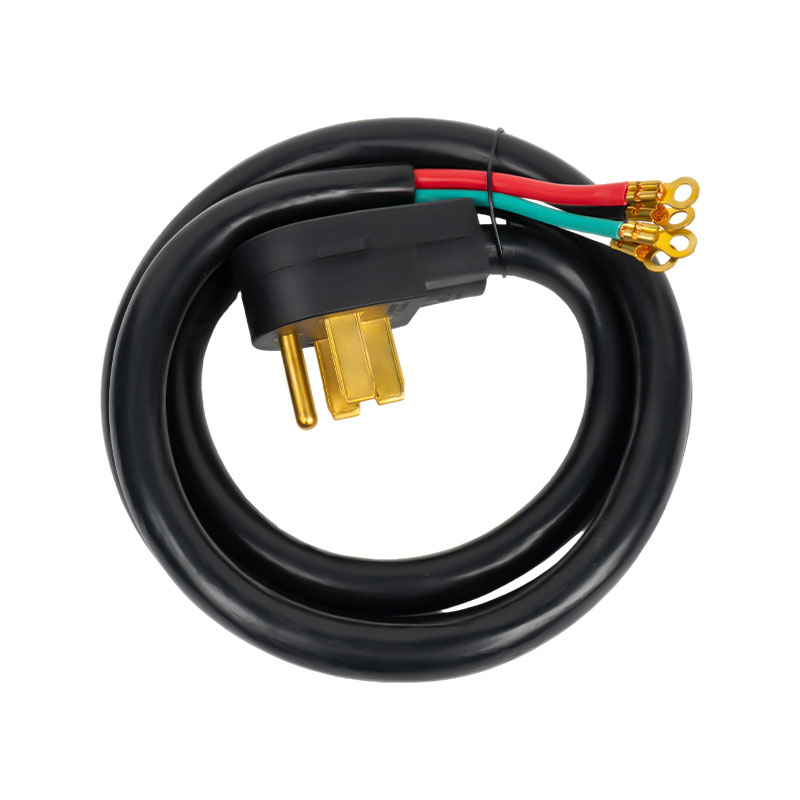 Accesorios certificados para electrodomésticos Cable de alimentación para electrodomésticos de 50 amperios, cable de rango de 4 clavijas, 4 cables con conectores de ojales, cable de cobre