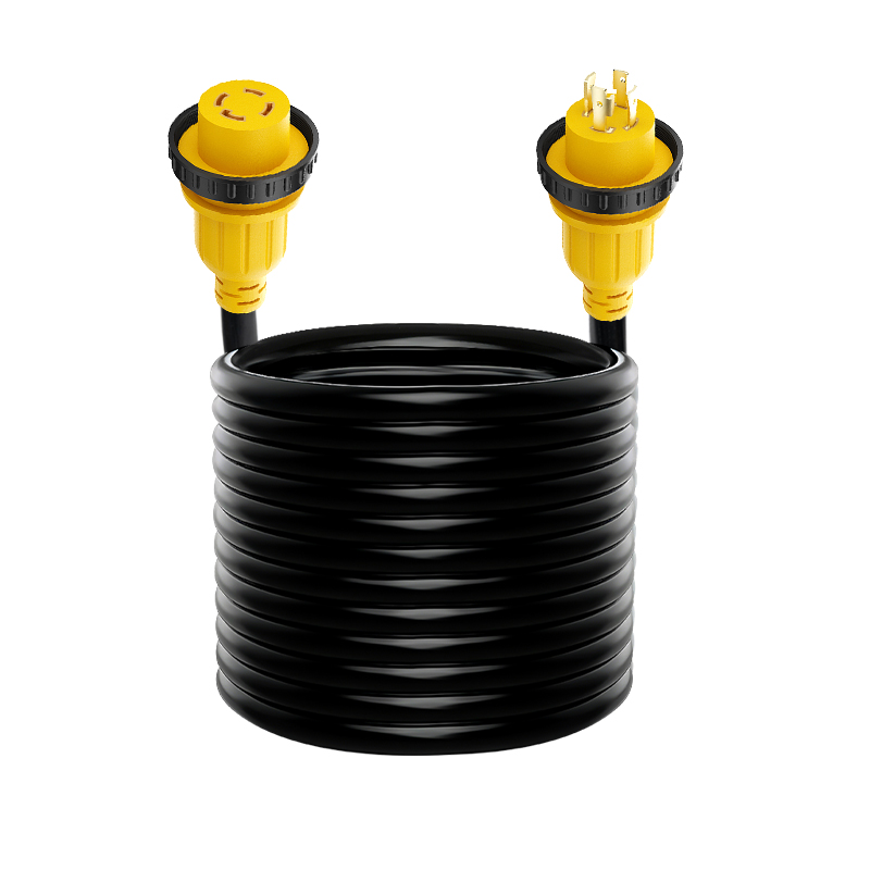 Bloqueo giratorio NEMA L14-30P macho a L14-30R hembra, cable de alimentación