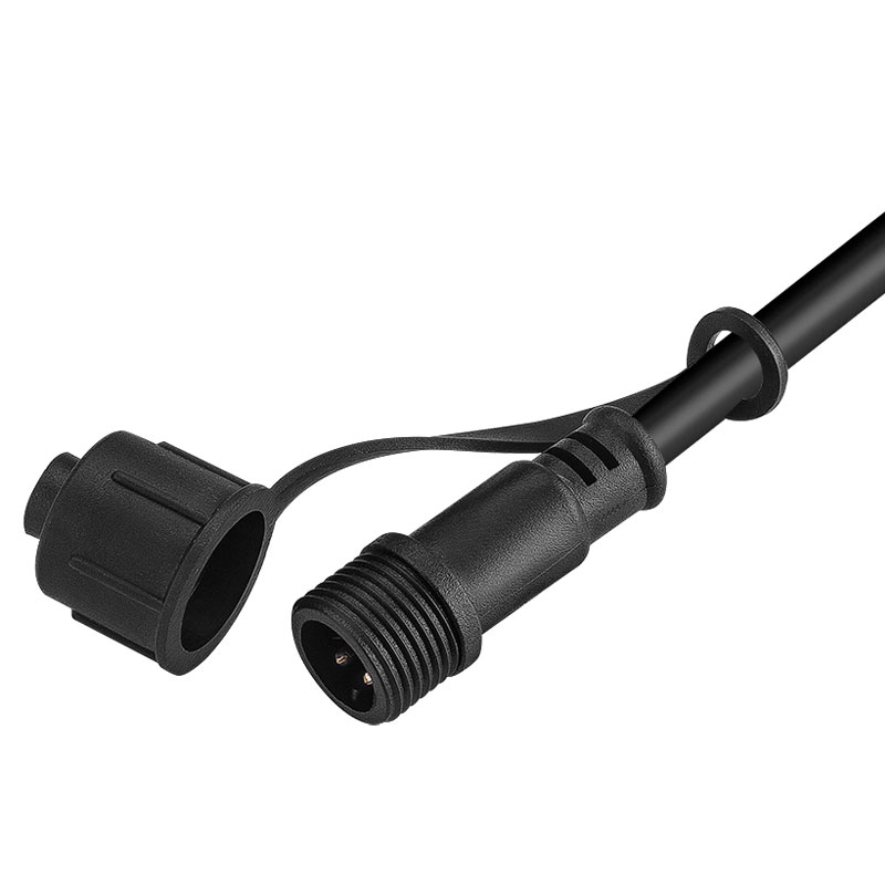 Cable de extensión impermeable de 2 pines ZJ-M18-2C para luces LED de cubierta | 18AWG 16AWG 14AWG, paquete de 5