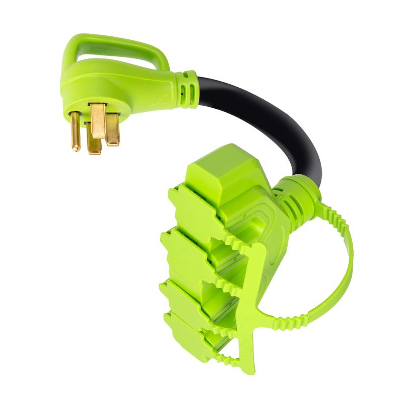 Cable de distribución del generador NEMA 14-50P a 4X 5-15R/5-20R, enchufe macho de 4 clavijas 14-50P